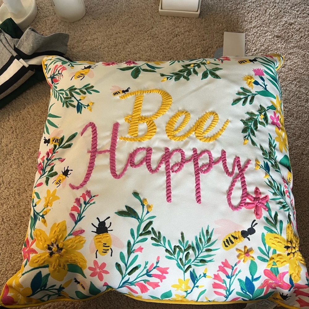 ‘Bee Happy’ pillow from Belk